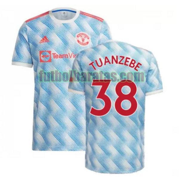 camiseta tuanzebe 38 manchester united 2021 2022 azul segunda