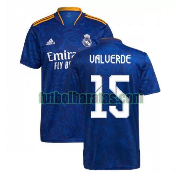 camiseta valverde 15 real madrid 2021 2022 azul segunda