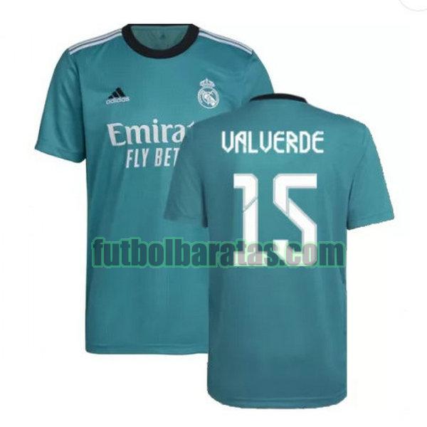 camiseta valverde 15 real madrid 2021 2022 verde tercera