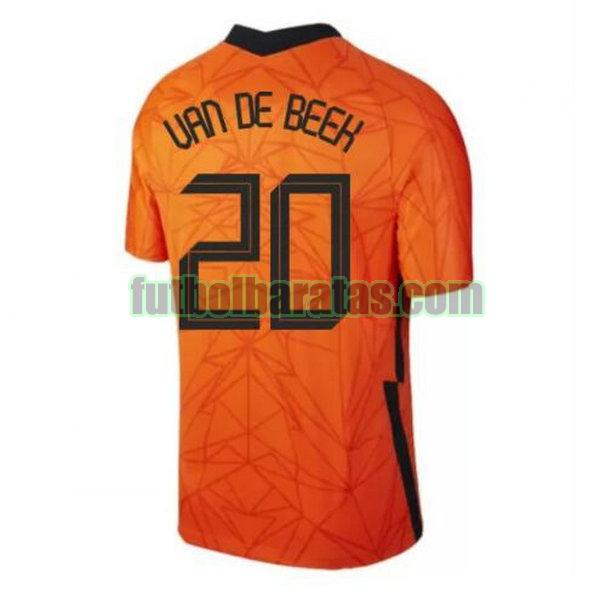 camiseta van de beek 20 holanda 2020 primera