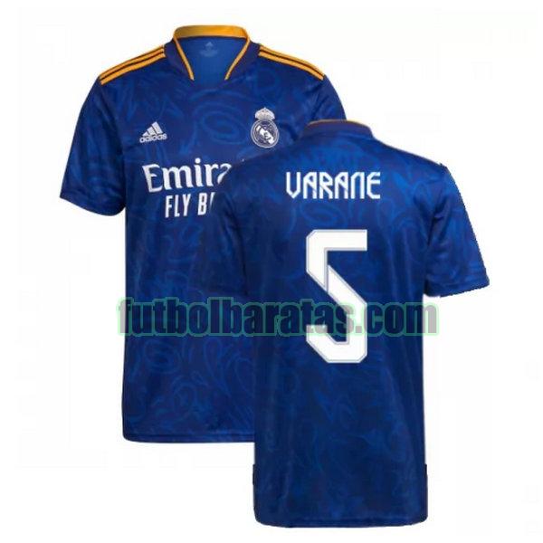 camiseta varane 5 real madrid 2021 2022 azul segunda