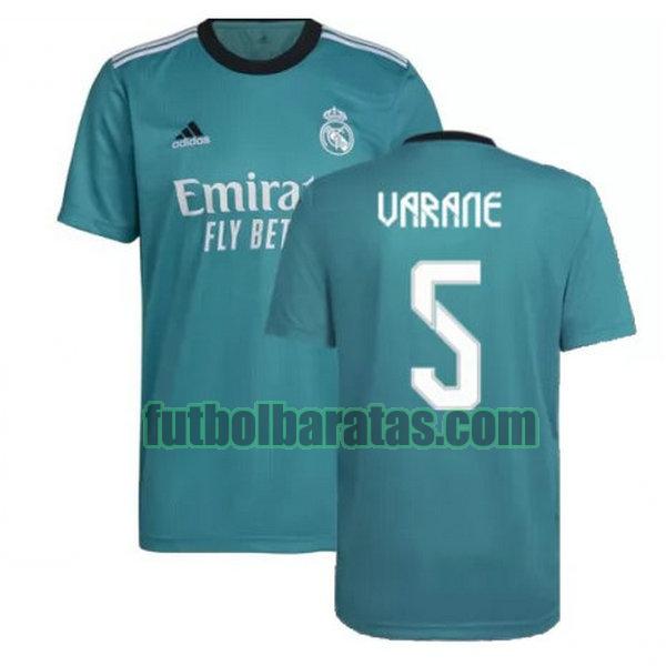 camiseta varane 5 real madrid 2021 2022 verde tercera