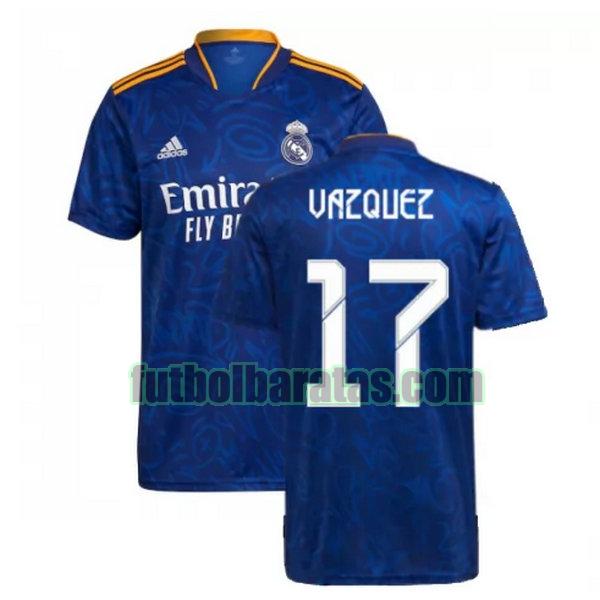 camiseta vazquez 17 real madrid 2021 2022 azul segunda