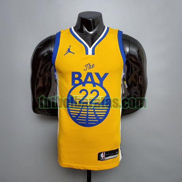 camiseta versión fans andrew wiggins 22 golden state warriors amarillo hombre