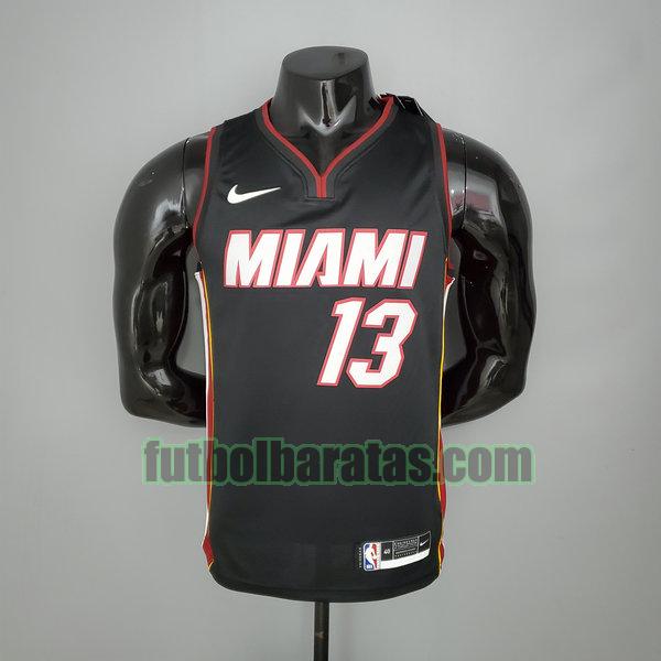 camiseta versión fans bam adebayo 13 miami heat negro hombre