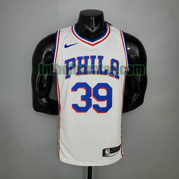 camiseta versión fans dwight howard 39 detroit pistons blanco hombre