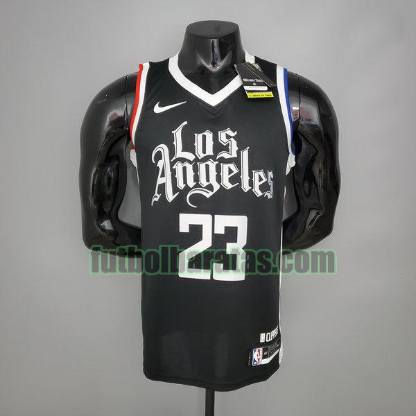 camiseta versión fans gus williams 23 los angeles clippers negro hombre