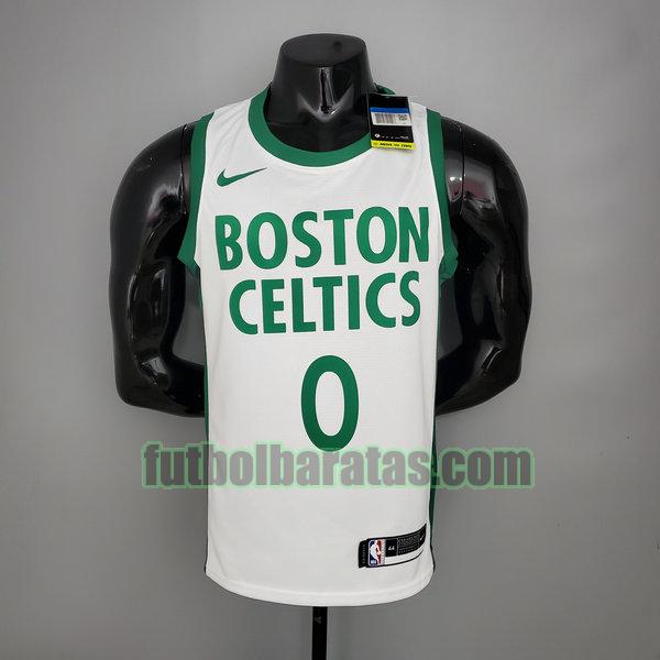 camiseta versión fans jayson tatum 0 boston celtics blanco hombre