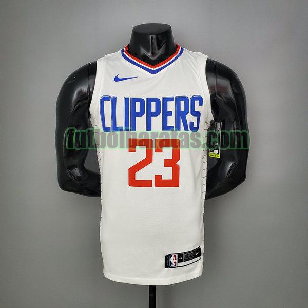 camiseta versión fans lou williams 23 los angeles clippers blanco hombre