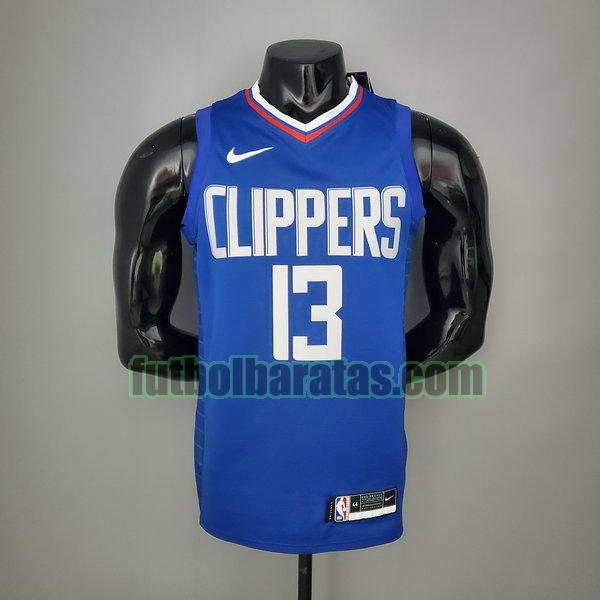 camiseta versión fans paul george 13 los angeles clippers azul hombre