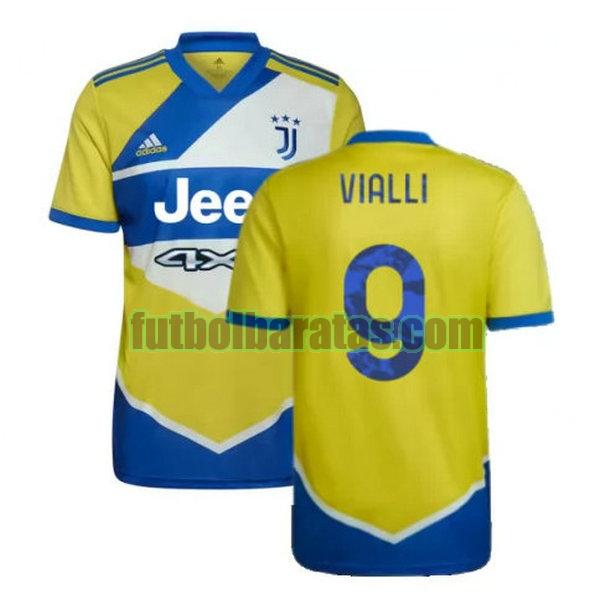 camiseta vialli 9 juventus 2021 2022 amarillo azul tercera