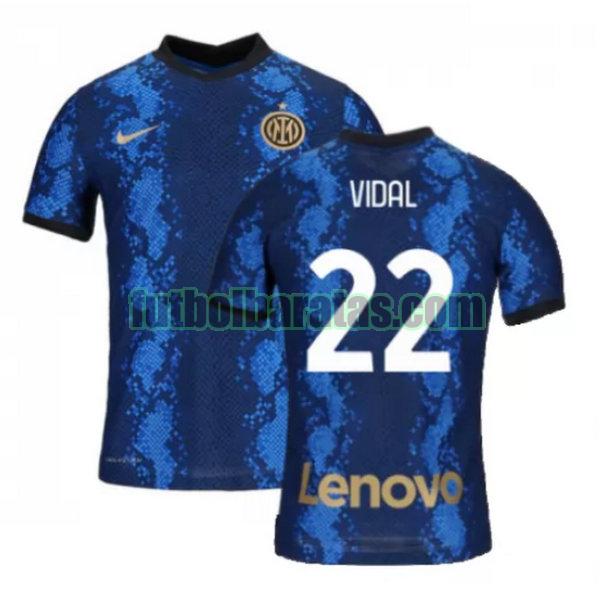 camiseta vidal 22 inter milán 2021 2022 azul primera