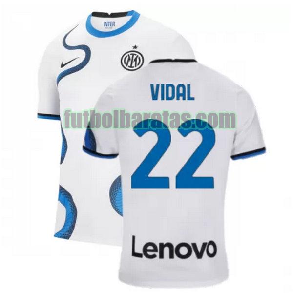 camiseta vidal 22 inter milán 2021 2022 blanco segunda