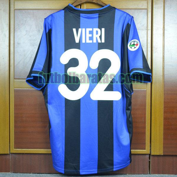 camiseta vieri 32 inter milan 2000-2001 azul primera