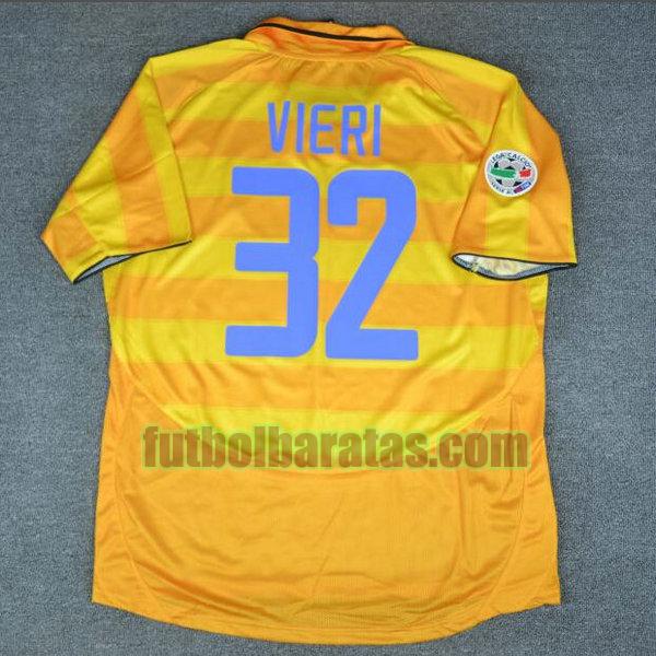 camiseta vieri 32 inter milan 2003-2004 amarillo segunda