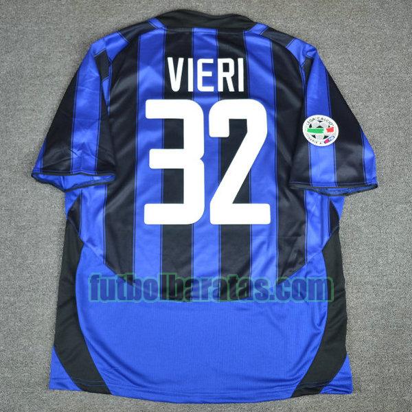 camiseta vieri 32 inter milan 2003-2004 azul primera