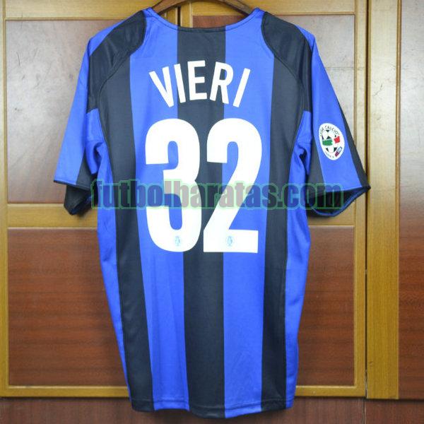 camiseta vieri 32 inter milan 2004-2005 azul primera