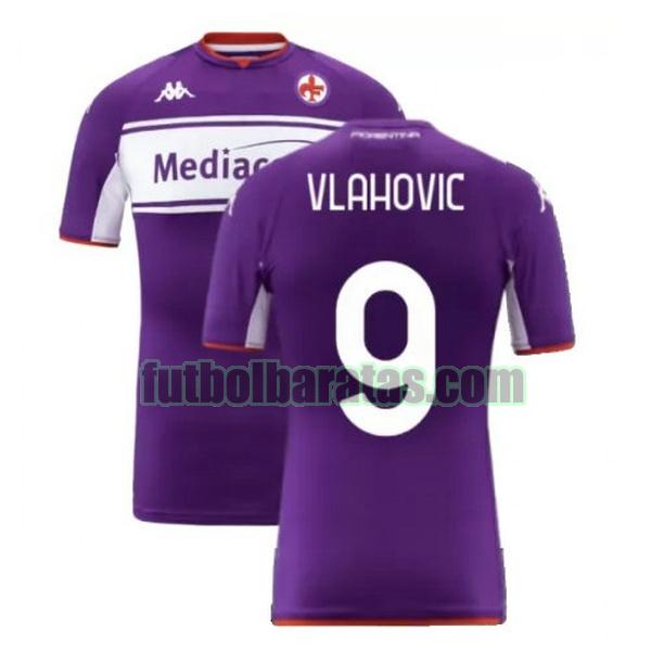 camiseta vlahovic 9 fiorentina 2021 2022 púrpura primera