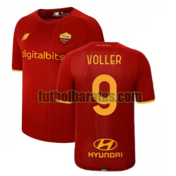 camiseta voller 9 roma 2021 2022 rojo primera