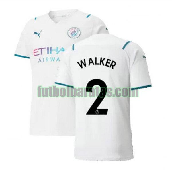 camiseta walker 2 manchester city 2021 2022 blanco segunda