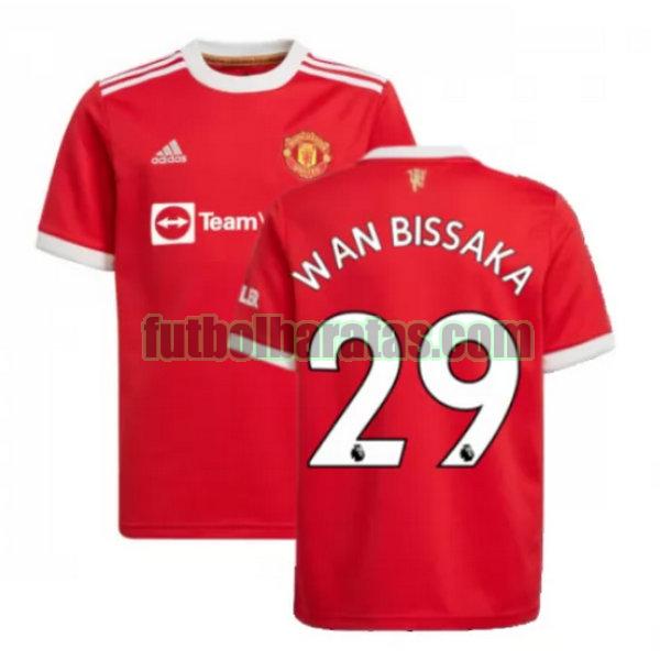 camiseta wan bissaka 29 manchester united 2021 2022 rojo primera