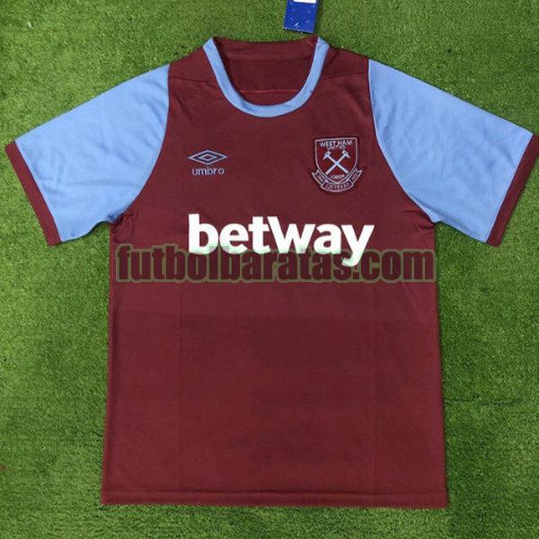 camiseta west ham 125th rojo segunda