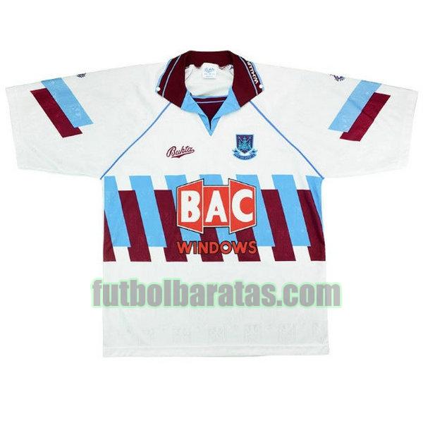 camiseta west ham 1991-1992 blanco tercera