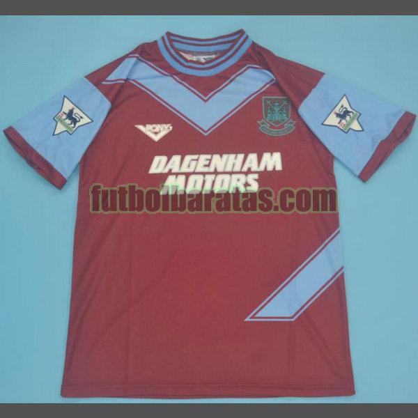 camiseta west ham 1993-1995 rojo primera