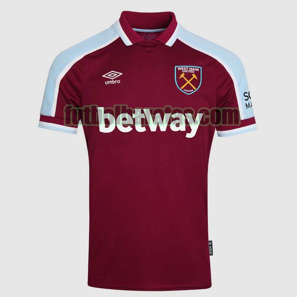 camiseta west ham united 2021 2022 rojo primera equipacion