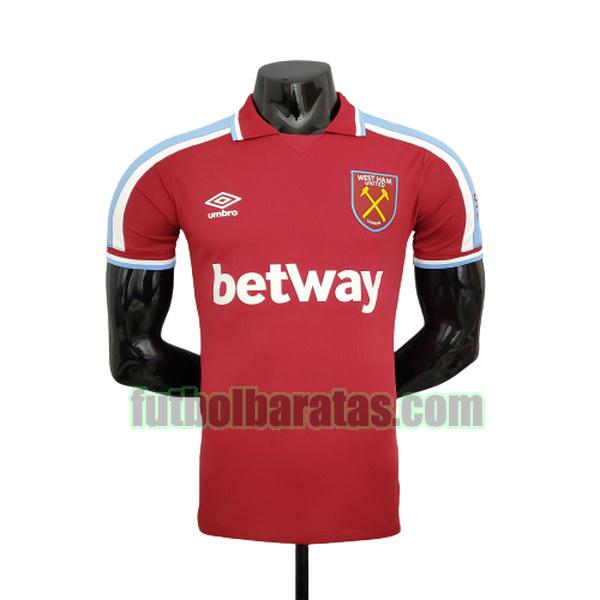 camiseta west ham united 2021 2022 rojo primera player