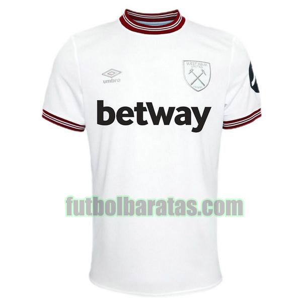 camiseta west ham united 2023 2024 blanco segunda