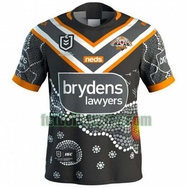 camiseta wests tigers 2020 negro indigenous