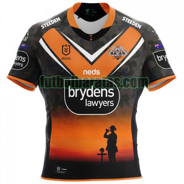 camiseta wests tigers 2021 negro anzac