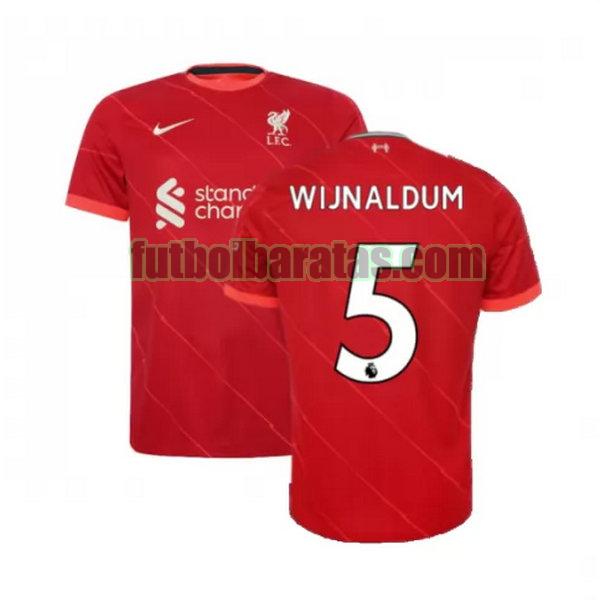 camiseta wijnaldum 5 liverpool 2021 2022 rojo primera
