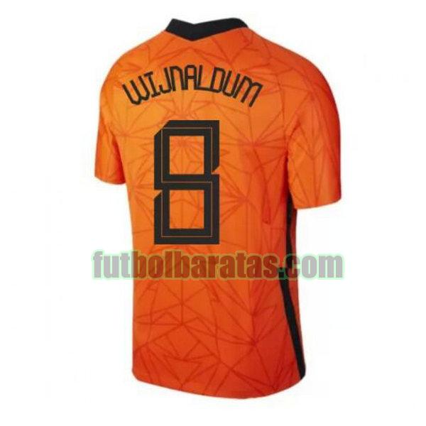 camiseta wijnaldum 8 holanda 2020 primera