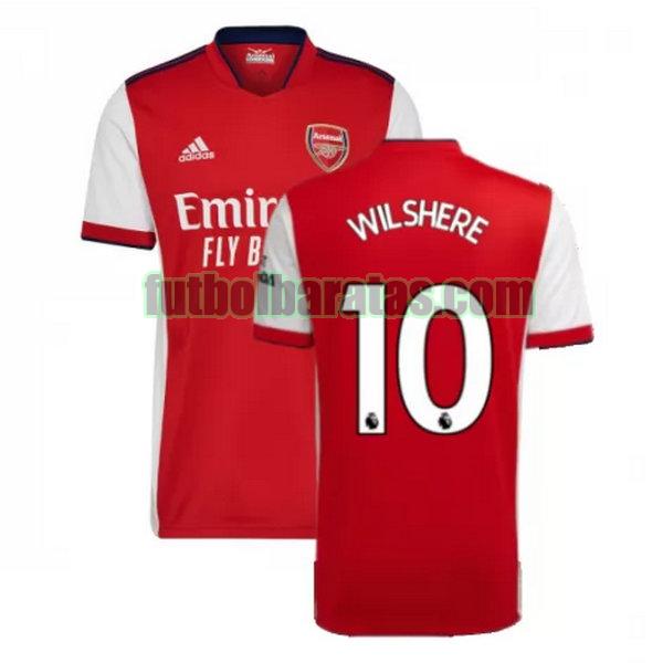 camiseta wilshere 10 arsenal 2021 2022 rojo primera