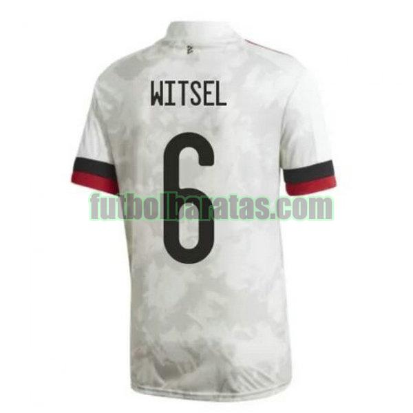 camiseta witsel 6 bélgica 2020-2021 blanco segunda