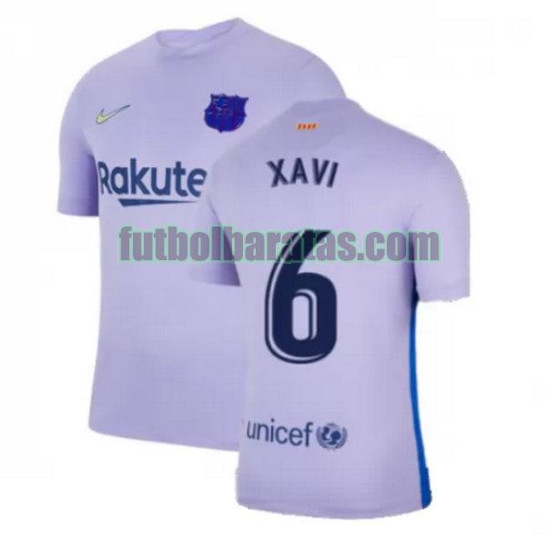 camiseta xavi 6 barcelona 2021 2022 amarillo segunda