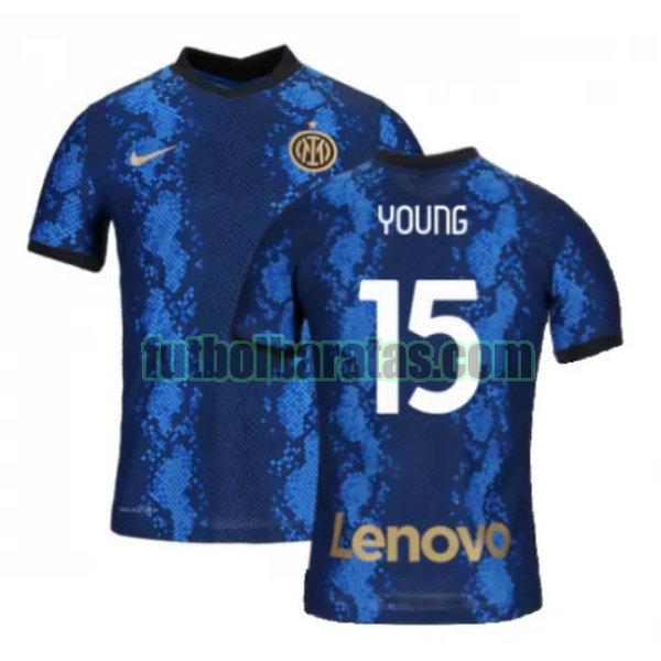 camiseta young 15 inter milán 2021 2022 azul primera