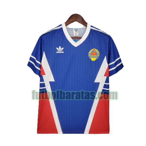 camiseta yugoslavia 1990 azul primera