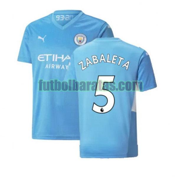 camiseta zabaleta 5 manchester city 2021 2022 azul primera