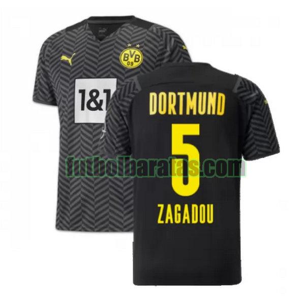 camiseta zagadou 5 borussia dortmund 2021 2022 negro segunda