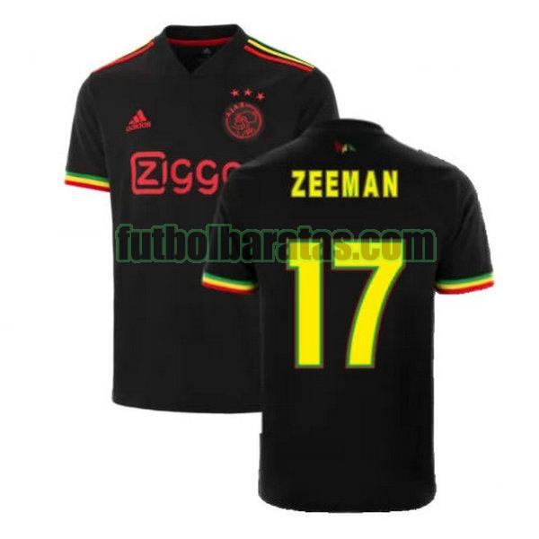 camiseta zeeman 17 ajax 2021 2022 negro tercera