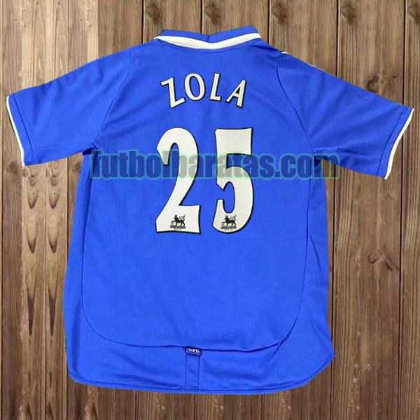 camiseta zola 25 chelsea 2001-2003 azul primera