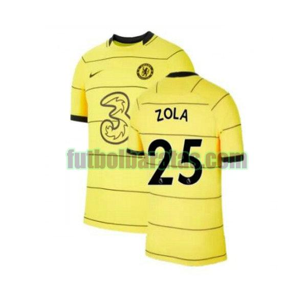 camiseta zola 25 chelsea 2021 2022 amarillo tercera