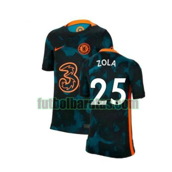 camiseta zola 25 chelsea 2021 2022 verde segunda