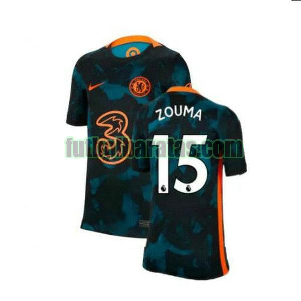 camiseta zouma 15 chelsea 2021 2022 verde segunda