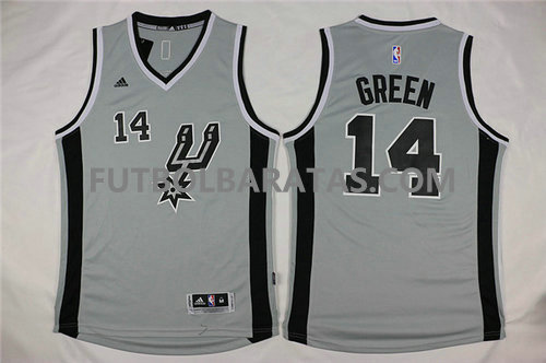 camisetas Green 14 san antonio spurs 2017 gris