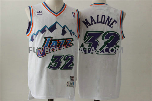 camisetas Malone 32 utah jazz clasico 2017 blanco