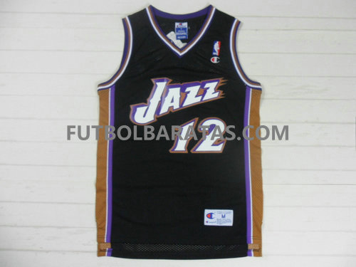 camisetas Stockton 12 utah jazz 2017 azul